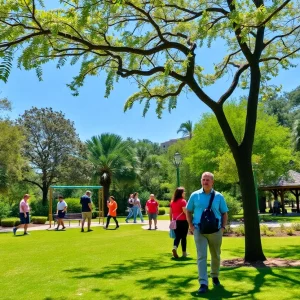 People enjoying a sunny day in Jacksonville's park, highlighting job opportunities