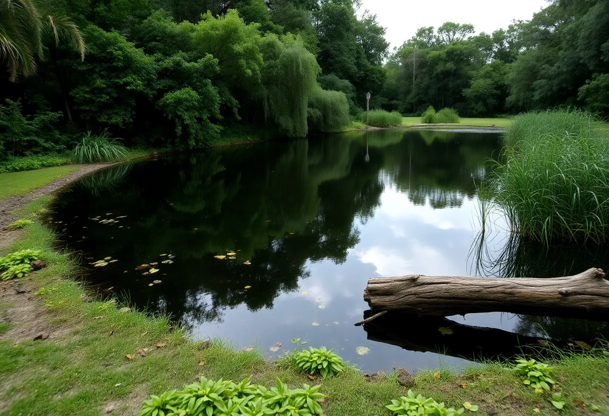 Retention pond in Jacksonville, Florida