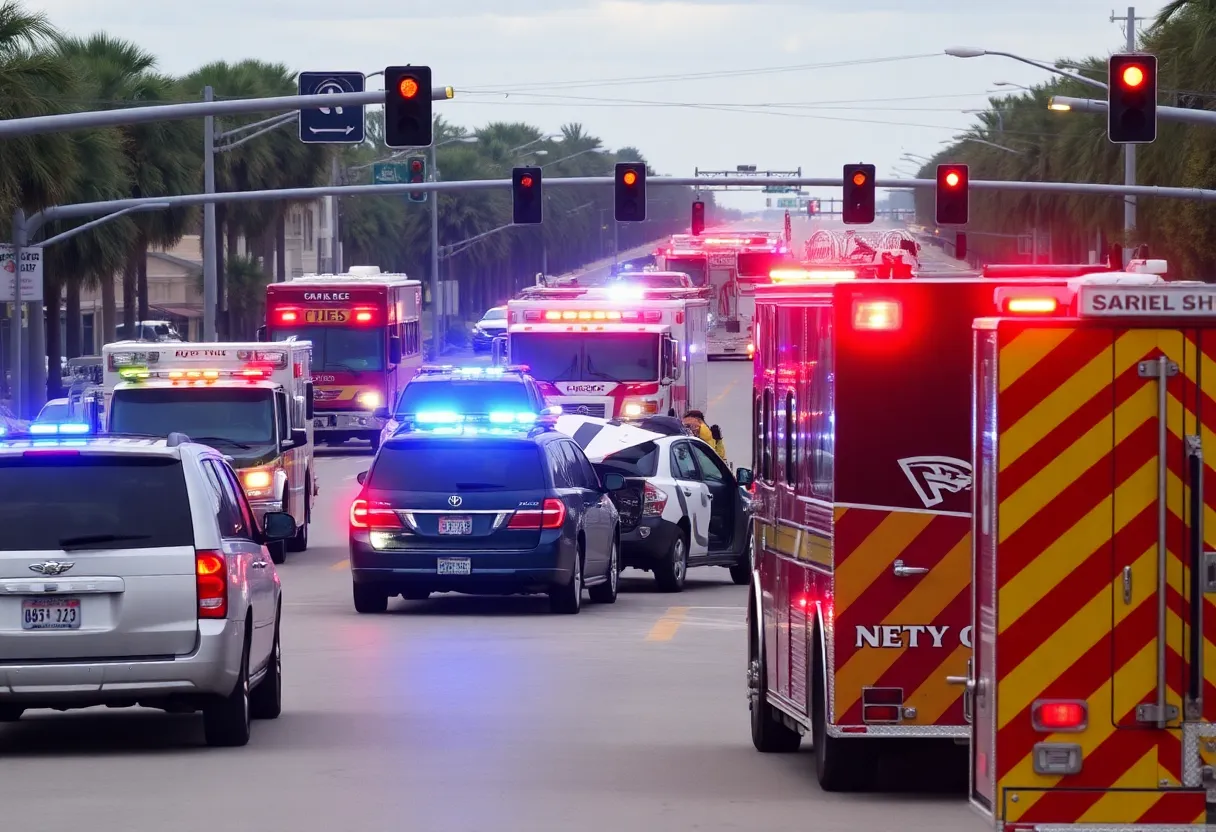 Scene of a crash involving Jacksonville Sheriff's Office vehicle