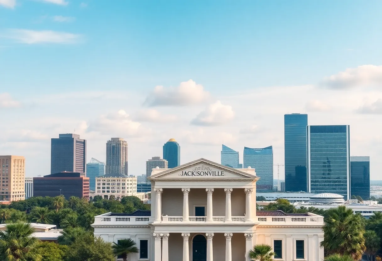 View of Jacksonville skyline with courthouse