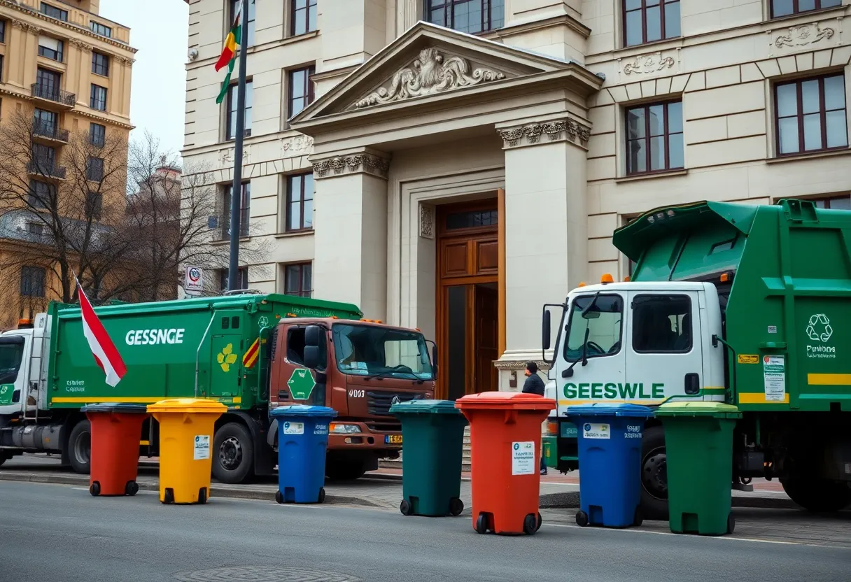 Conflict between waste collection trucks and city government buildings in Jacksonville