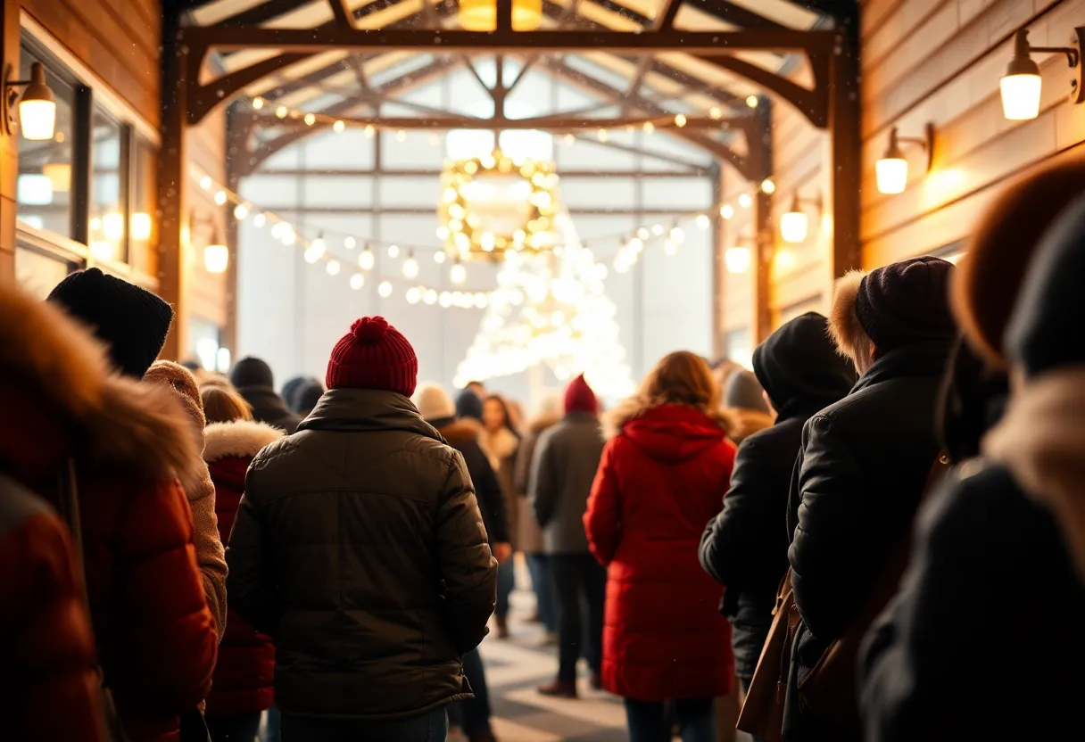 People at a warming center in Jacksonville during a cold snap