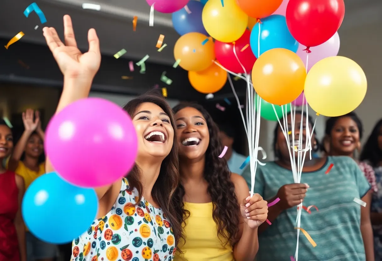 Celebration in Jacksonville after a local man's lottery win