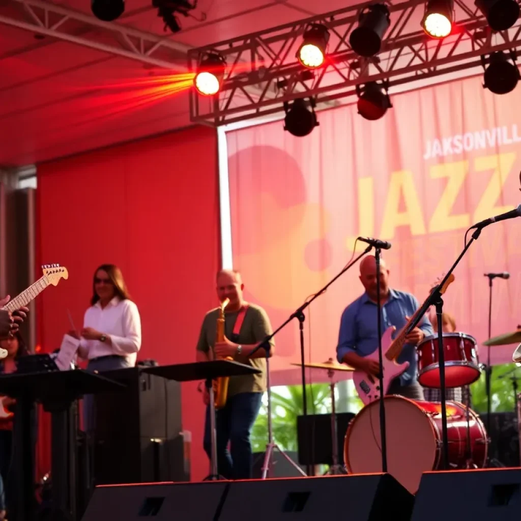 Musicians performing at the Jacksonville Jazz Festival