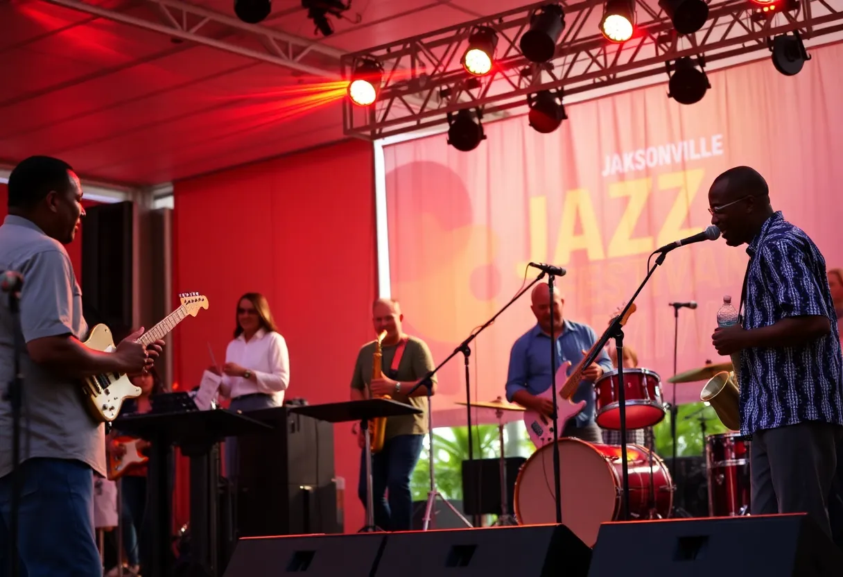 Musicians performing at the Jacksonville Jazz Festival