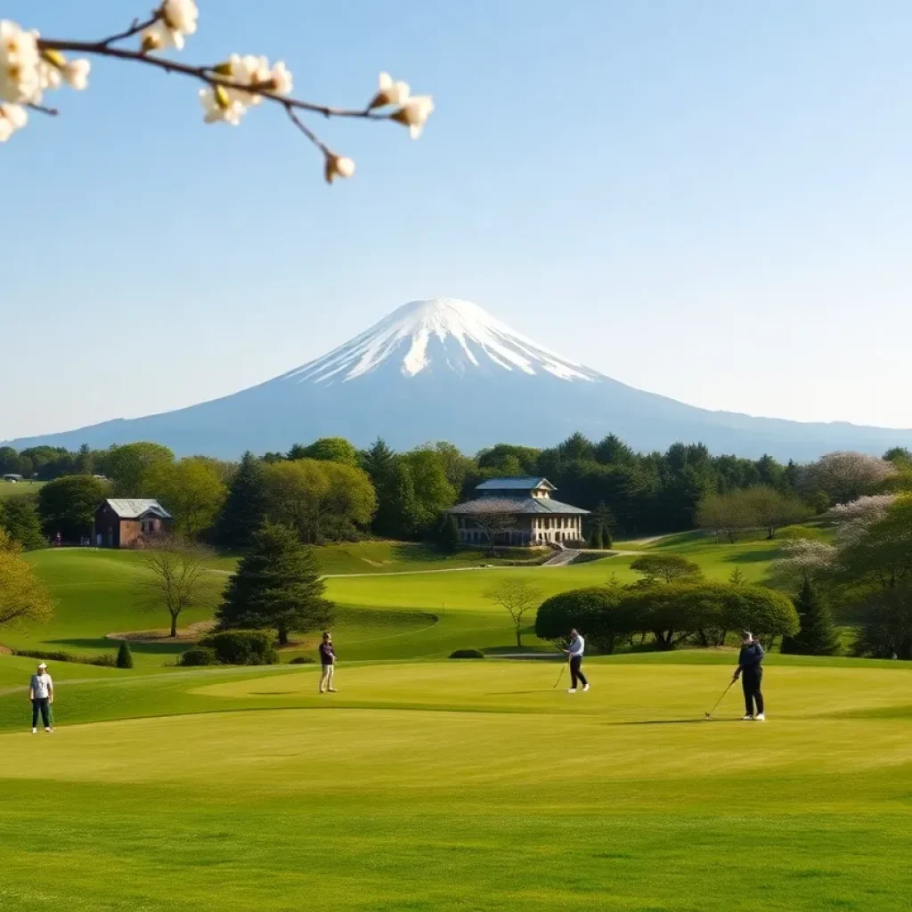 Luxury golf resort in Japan with scenic landscapes