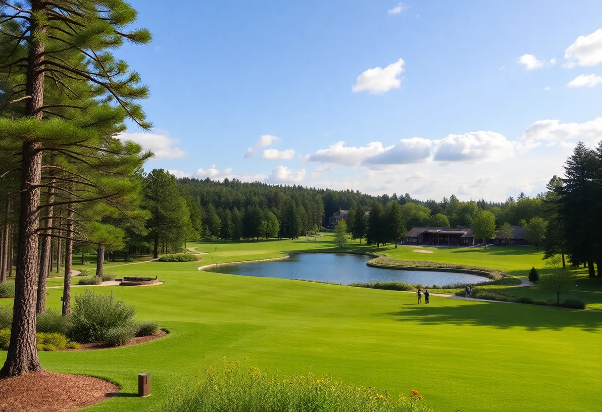 Beautiful landscape of Les Bordes Golf Club featuring family-friendly facilities