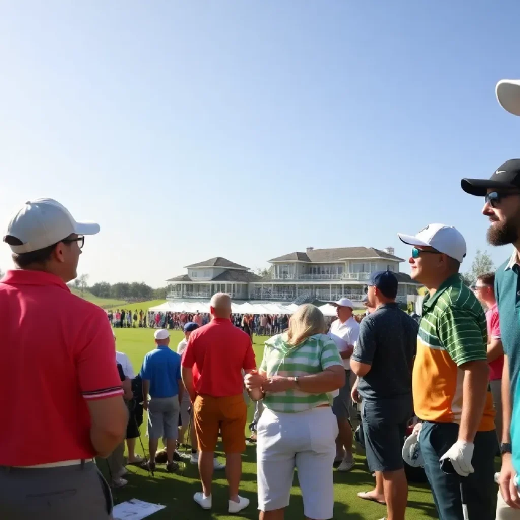 Exciting scene from the LPGA 75th season tournament at Lake Nona Golf & Country Club.