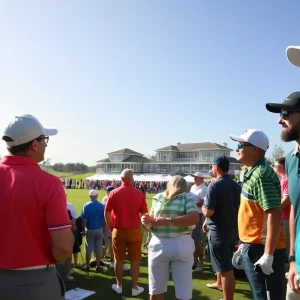 Exciting scene from the LPGA 75th season tournament at Lake Nona Golf & Country Club.