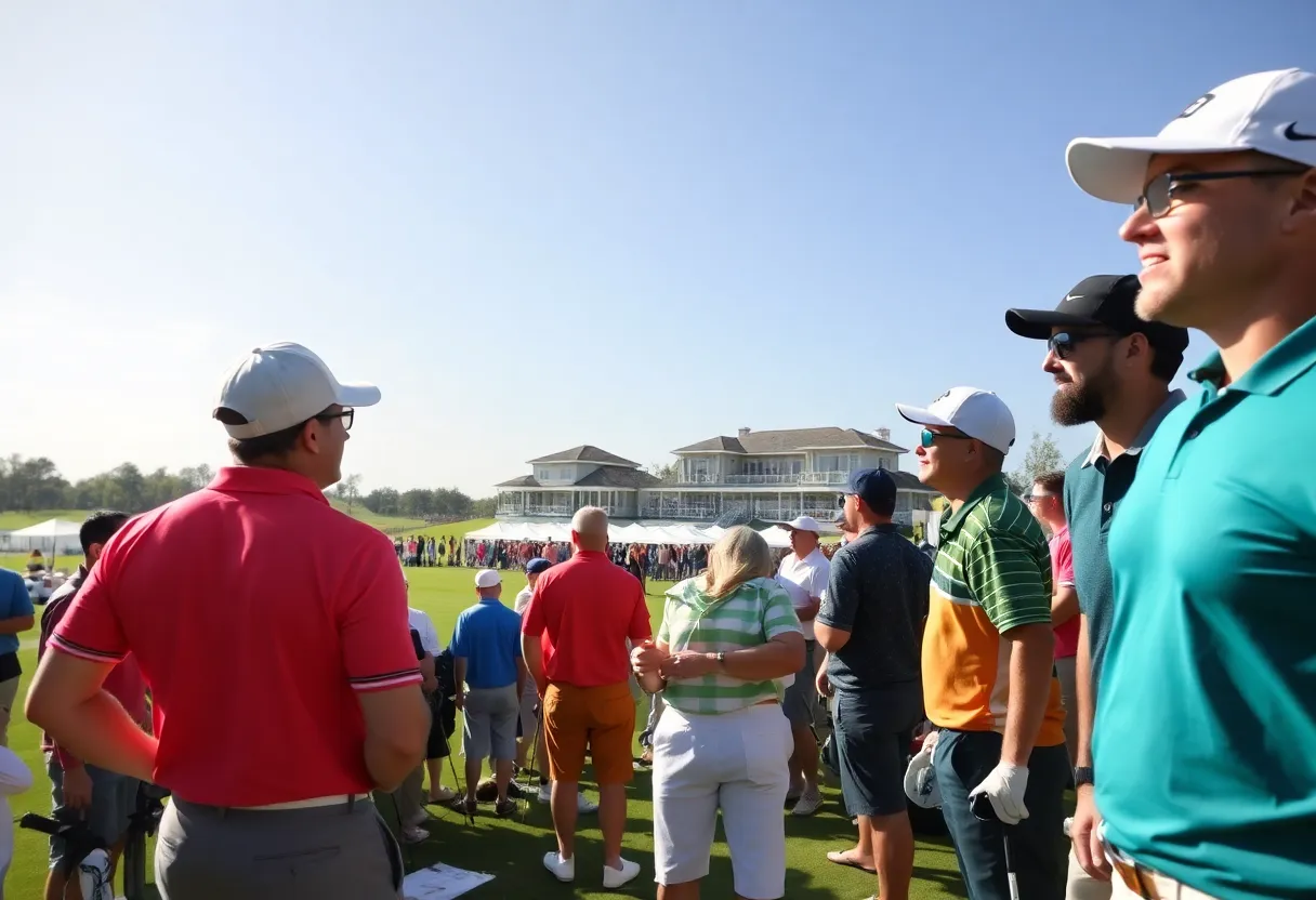 Exciting scene from the LPGA 75th season tournament at Lake Nona Golf & Country Club.