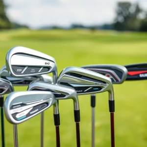 Maxfli XC2 and XC3 golf irons on a course