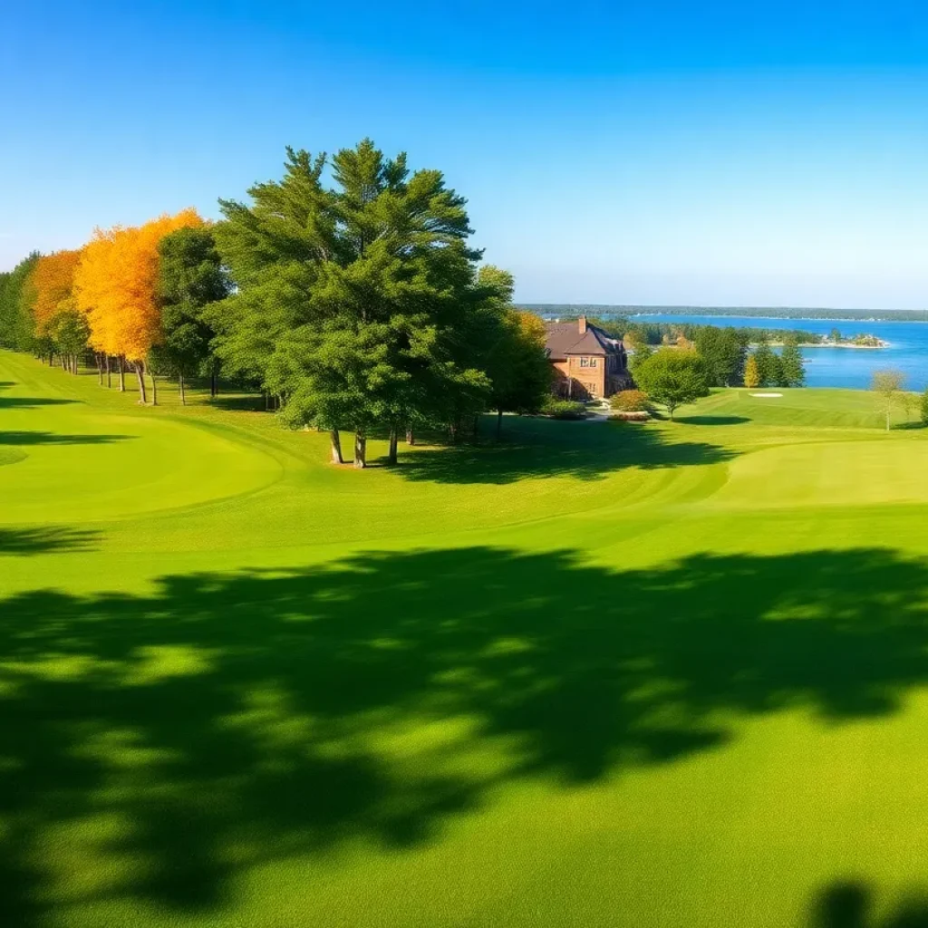 Scenic view of a top golf course in Michigan