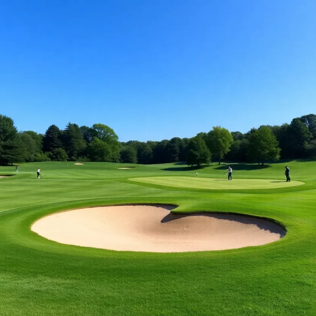 Scenic view of a golf course in New York