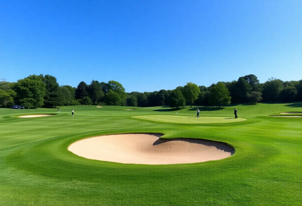 Scenic view of a golf course in New York