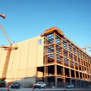 Construction site of Park 295 Landing warehouse in Jacksonville