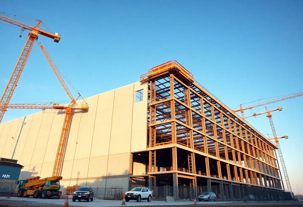 Construction site of Park 295 Landing warehouse in Jacksonville