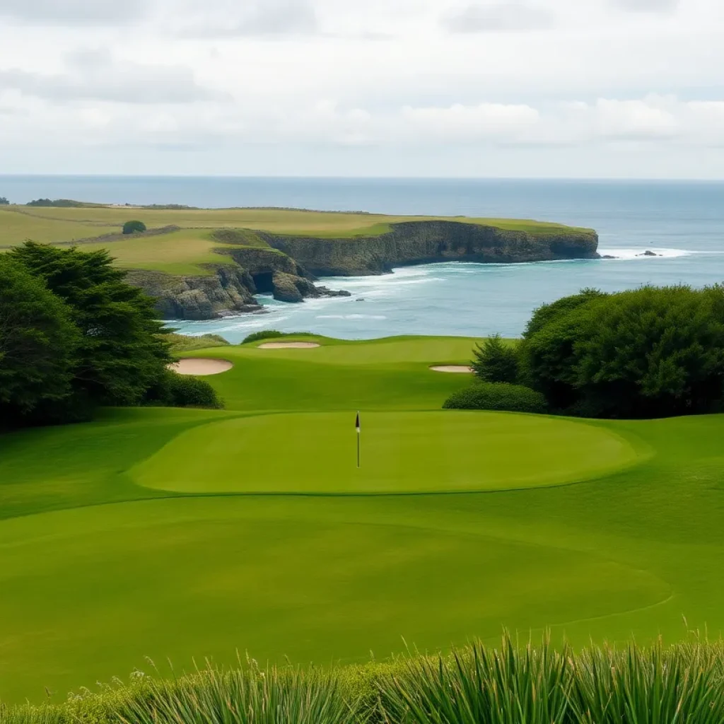 View of Pebble Beach during the Pro-Am tournament