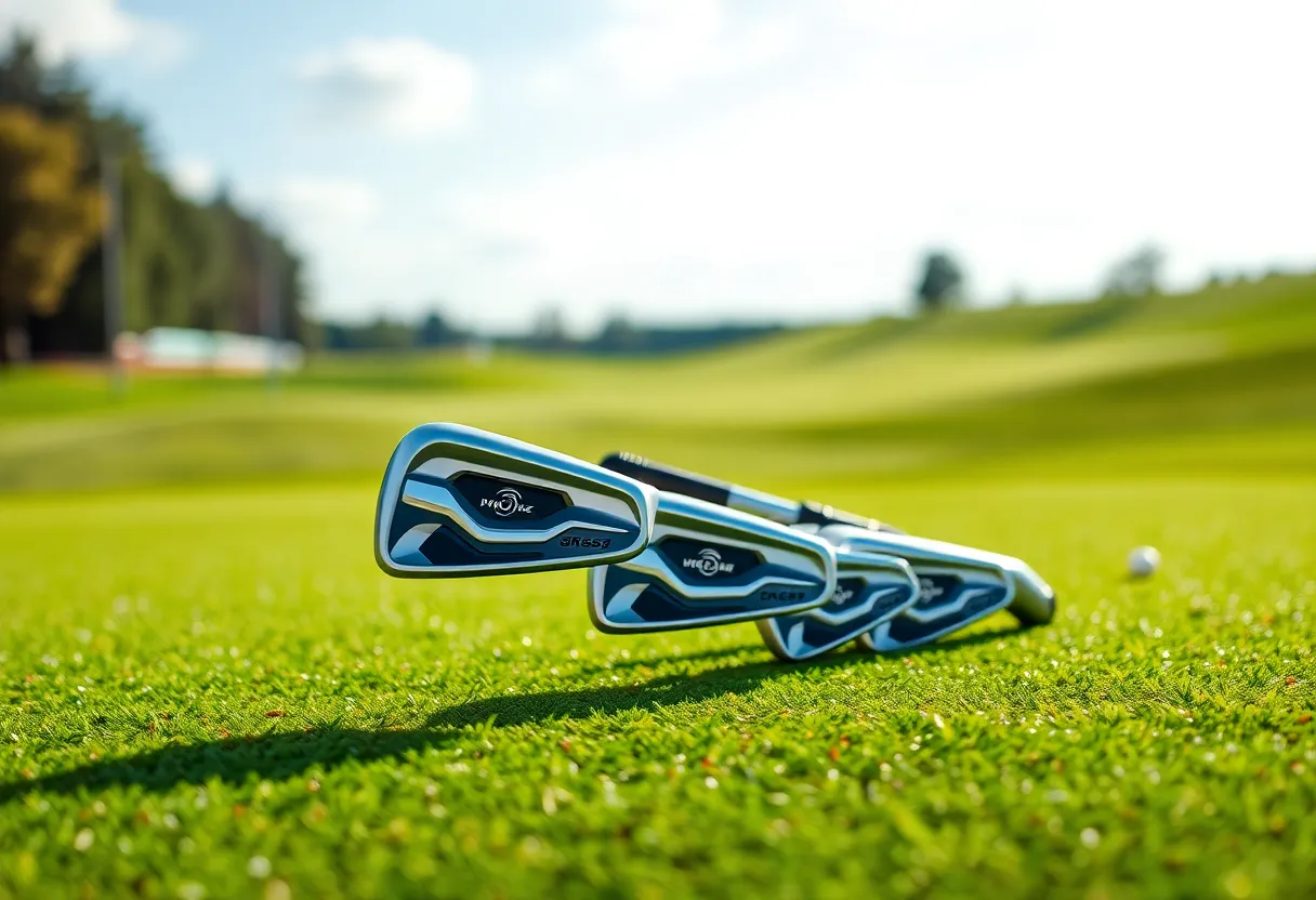 PXG Black Ops and 0311 GEN7 Irons displayed on a golf course
