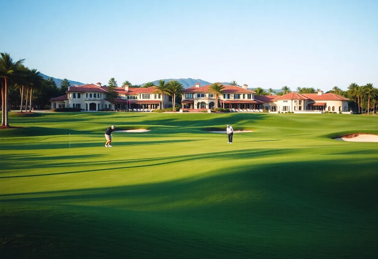 Beautiful golf course at The Ritz-Carlton Dallas with lush greenery