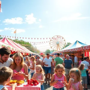 Families enjoying the South Florida Strawberry Festival 2025 at Burt Aaronson Park