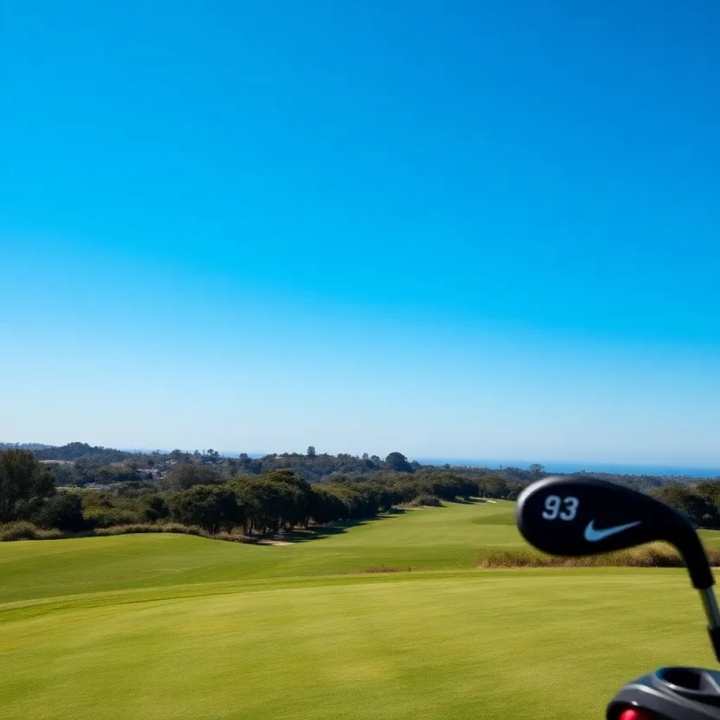 Serene golf course landscape representing hope and healing