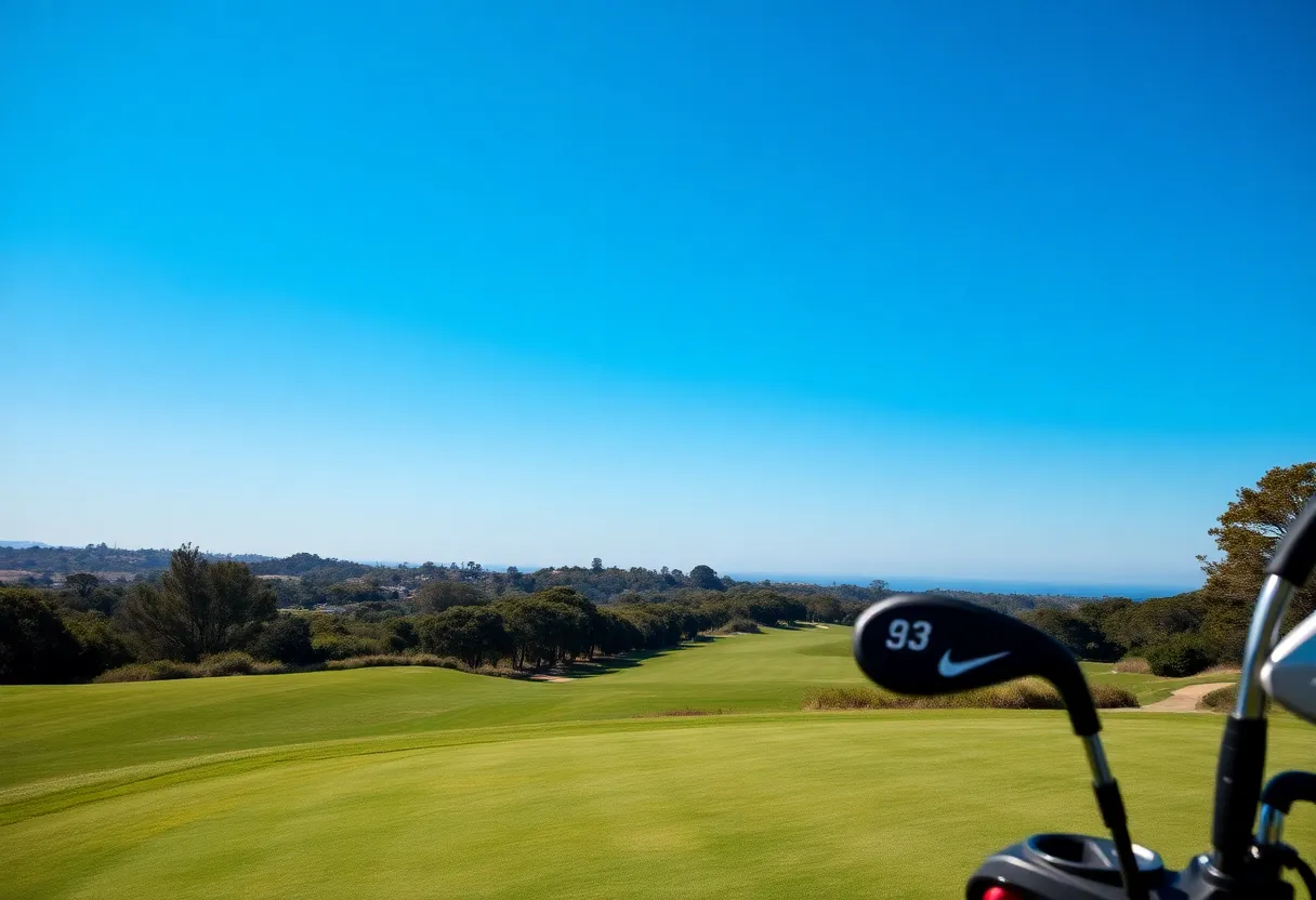 Serene golf course landscape representing hope and healing