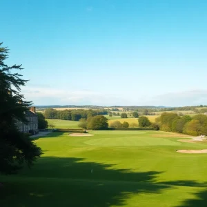Scenic view of a golf course in Great Britain