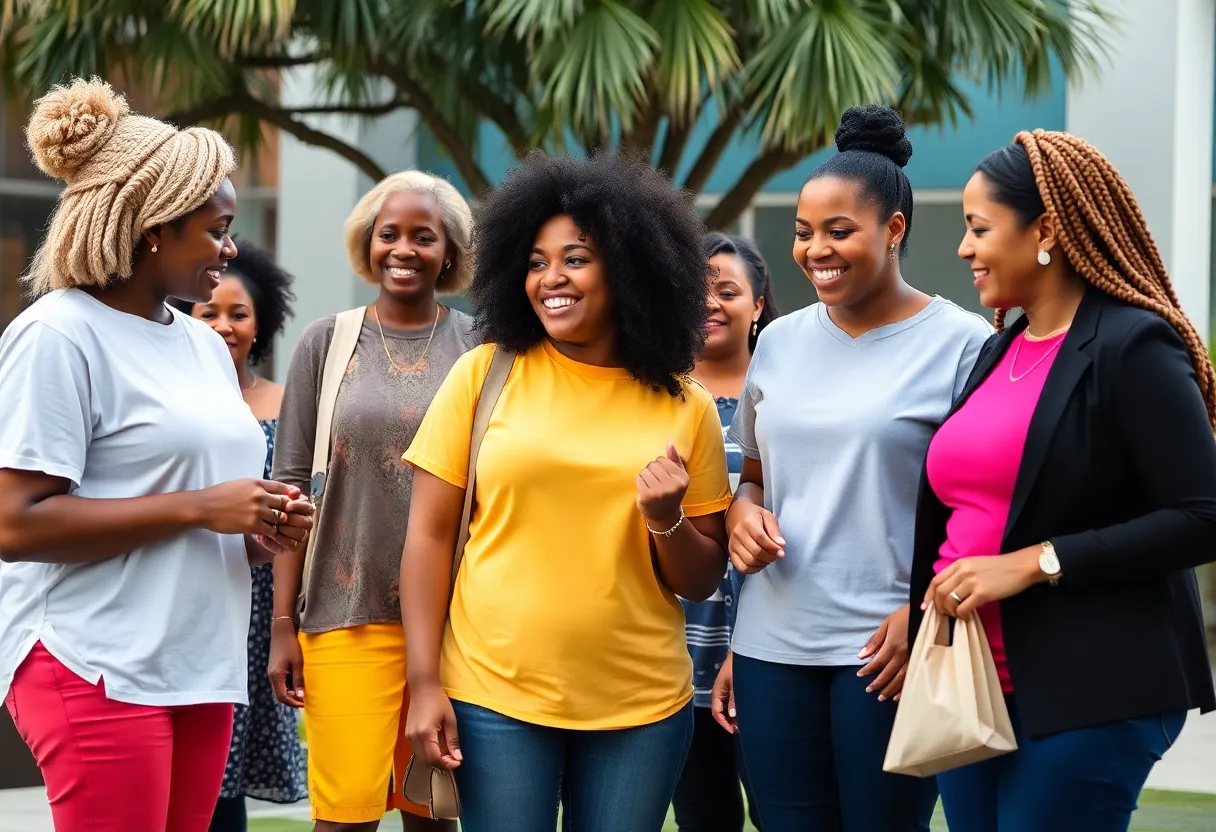 Women from the Duval County Chapter of Top Ladies of Distinction engaging in community service.