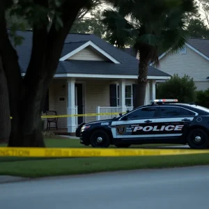 Police car outside a home in Jacksonville.