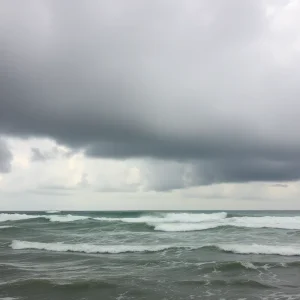 Gathering storm clouds over the Gulf Coast as Tropical Disturbance Invest 97L intensifies.