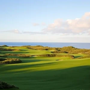Aerial view of the luxurious Trump Turnberry golf course