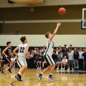 High school basketball game between University Christian and Providence School