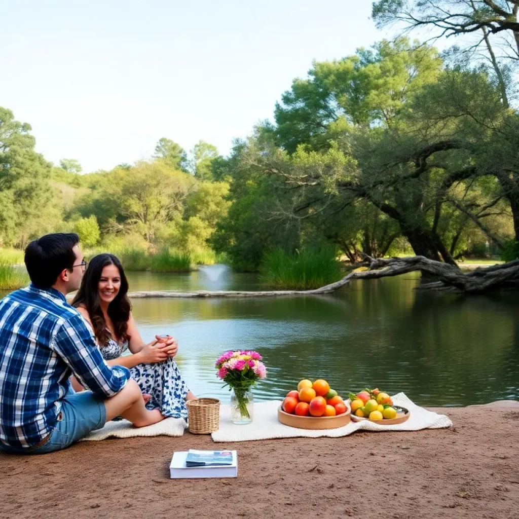 Couples celebrating Valentine's Day at a natural spring in Jacksonville, Florida