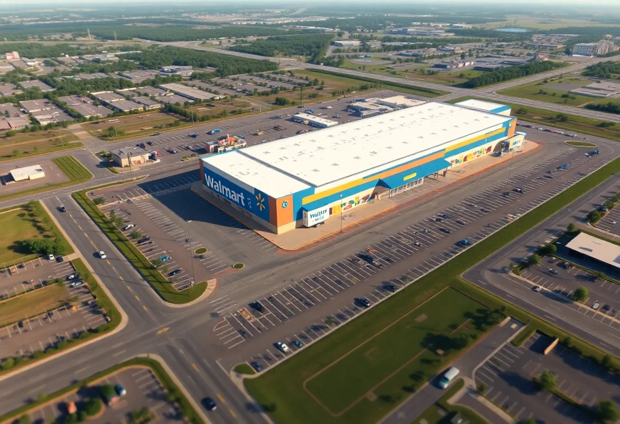 Rendering of Walmart supercenter and gas station in Jacksonville
