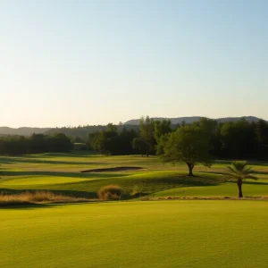 Close-up of a beautiful golf course