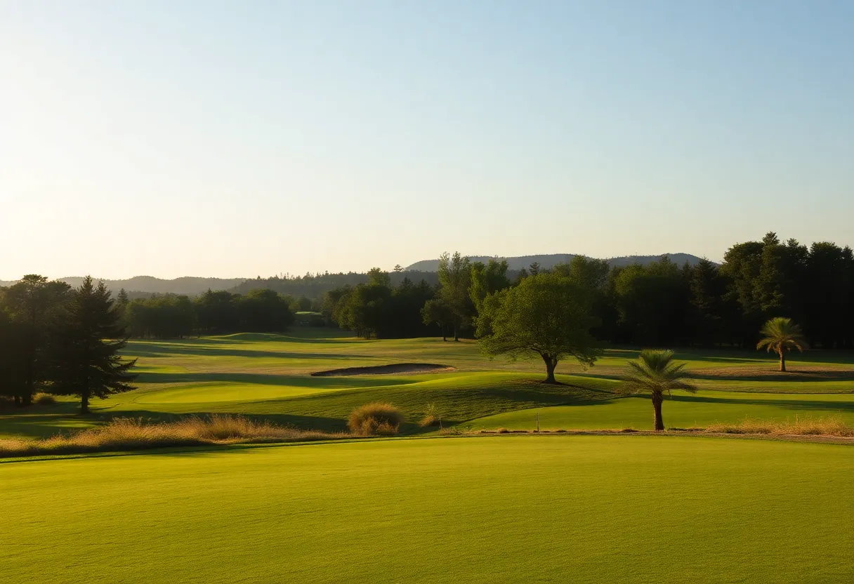 Close-up of a beautiful golf course