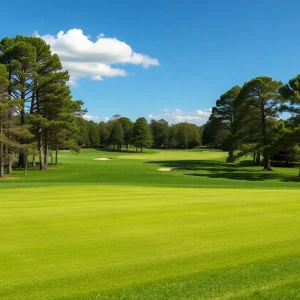 Close up of a beautiful golf course