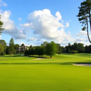 Close up of a beautiful golf course