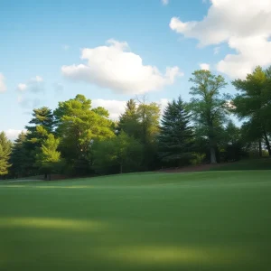 Close up of a beautiful golf course