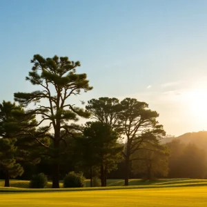 Close up of a beautiful golf course