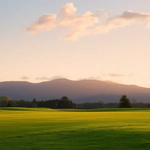 Close-up of a beautiful golf course