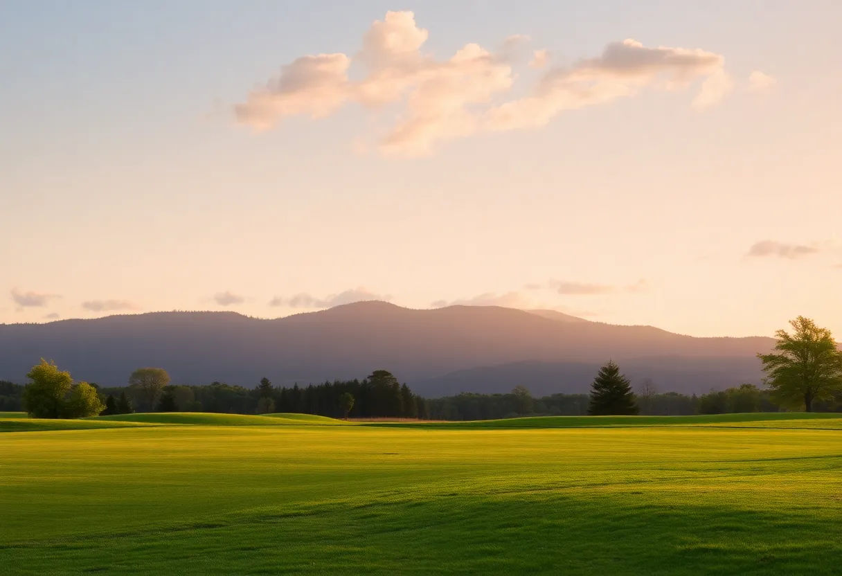 Close-up of a beautiful golf course