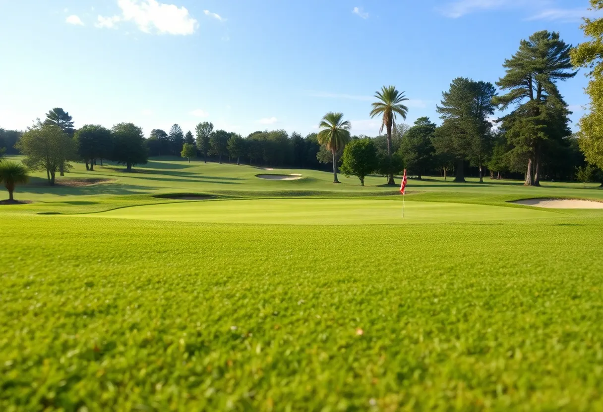 Close-Up of a Beautiful Golf Course