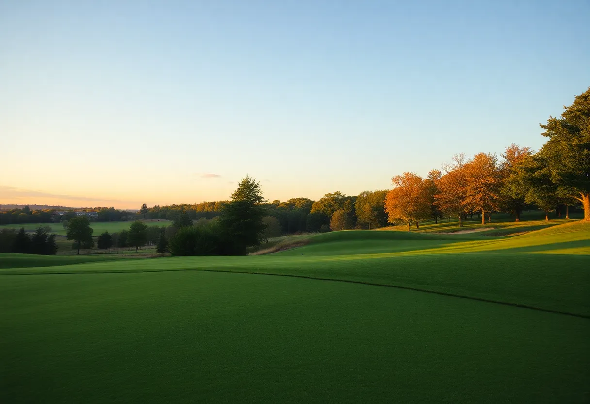 Close Up of Beautiful Golf Course