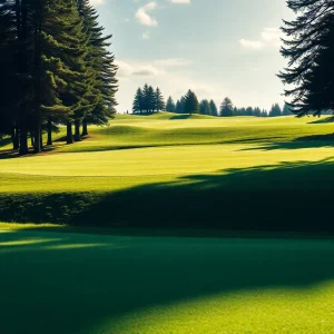Close up of a beautiful golf course