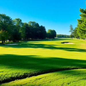 Close up of a Beautiful Golf Course