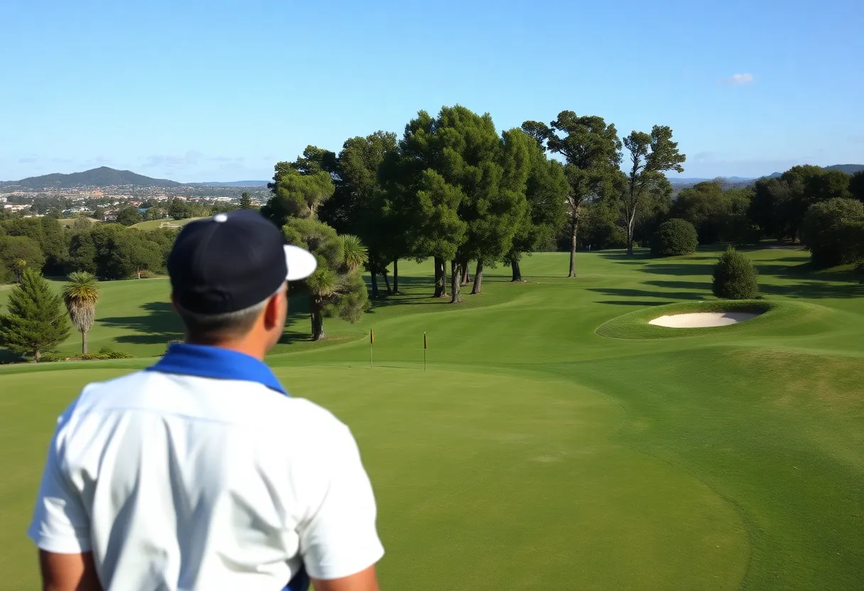 View of Oakmont Country Club during the 2025 U.S. Open golf tournament