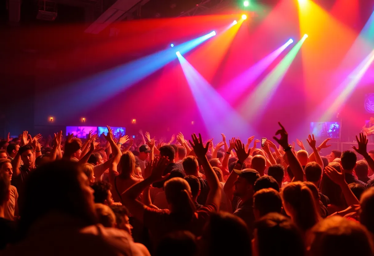 Crowd enjoying a concert at Decca Live in Jacksonville
