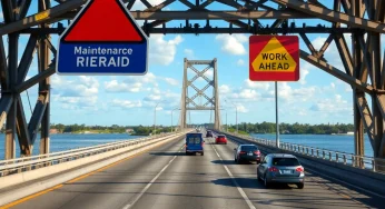 Acosta Bridge Southbound Lanes Closed for Maintenance