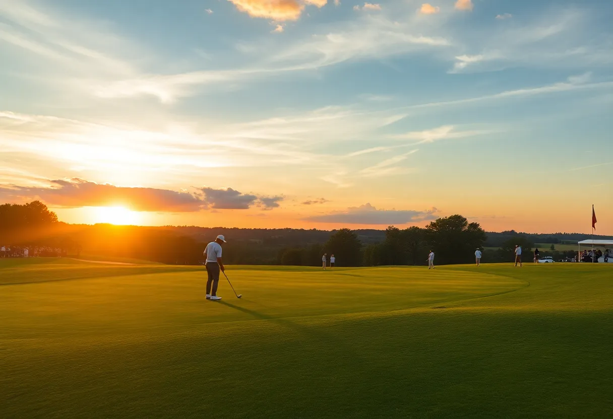 A picturesque scene from the Arnold Palmer Invitational golf tournament at Bay Hill Club & Lodge.